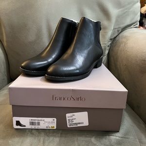 Franco Sarto black leather boots.